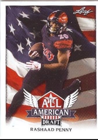 Rashaad Penny #AA-11 Football Cards 2018 Leaf Draft All American