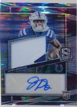 Josh Downs #21 Football Cards 2023 Panini Spectra Rookie Autograph Celestial