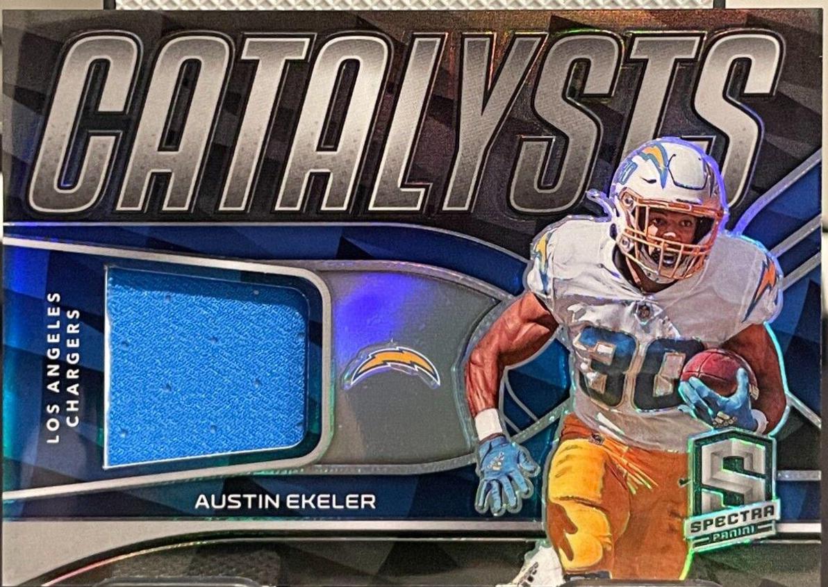Austin Ekeler #CAT-AEK Football Cards 2022 Panini Spectra Catalysts