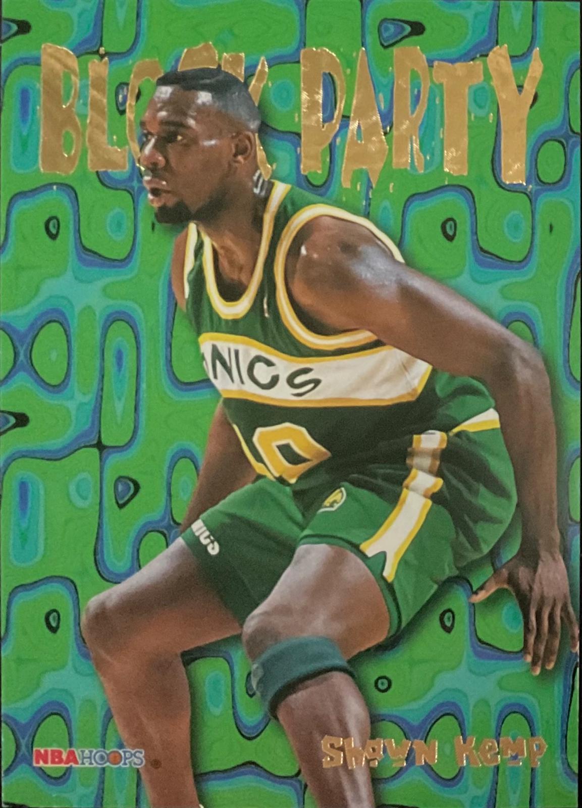 Shawn Kemp #10 Basketball Cards 1995 Hoops Block Party