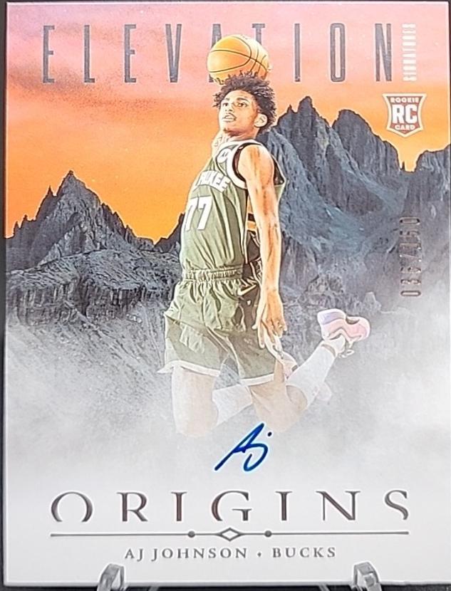 AJ Johnson #15 Basketball Cards 2024 Panini Origins Elevation Signature