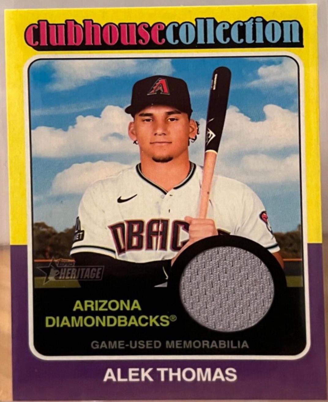 Alek Thomas #CCR-AT Baseball Cards 2024 Topps Heritage Clubhouse Collection Relic