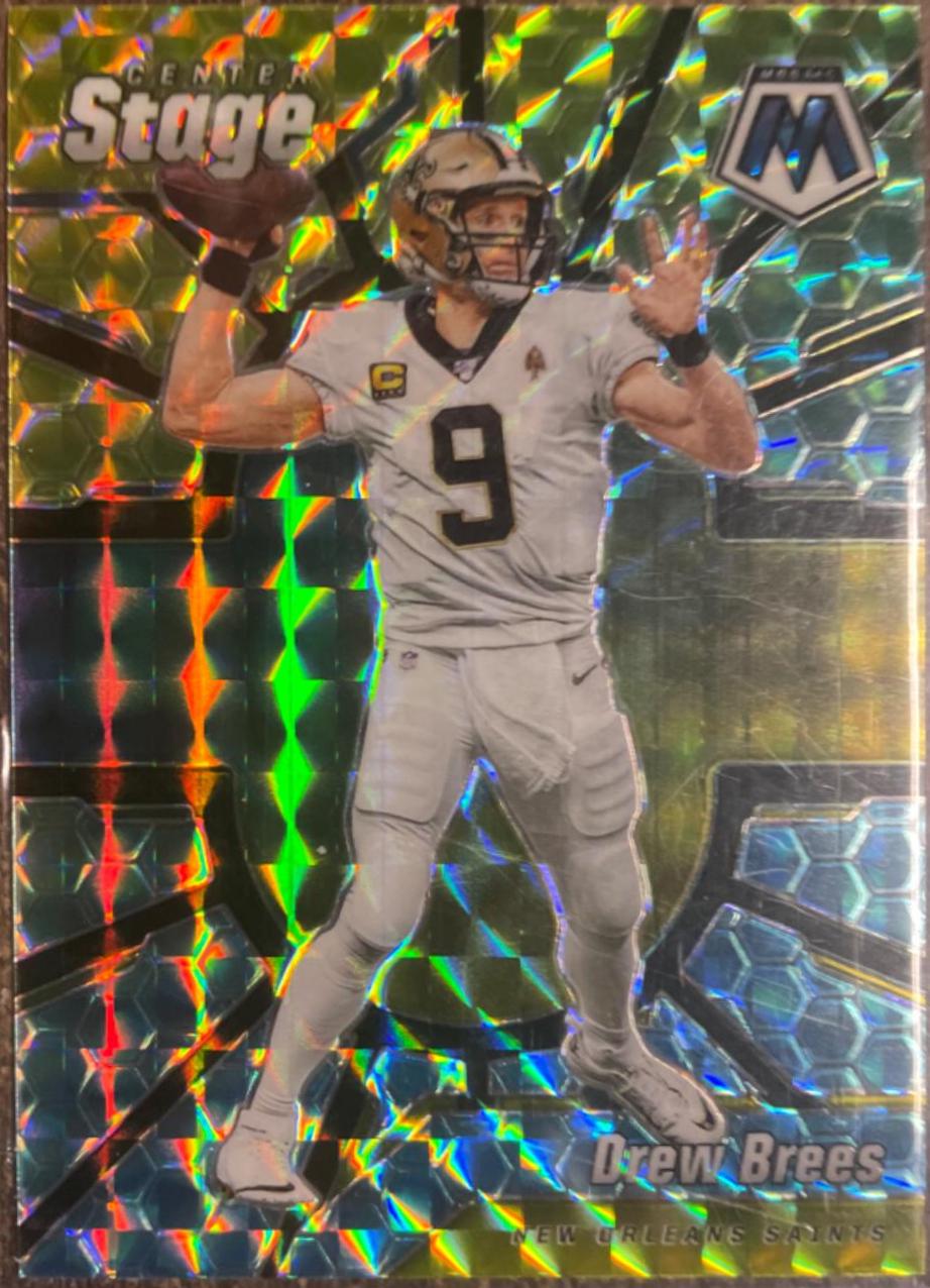 Drew Brees #CS22 Football Cards 2020 Panini Mosaic Center Stage