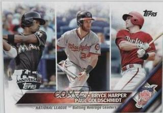 2015 National League Batting Average Leaders: Paul Goldschmidt / Dee Gordon / Bryce Harper