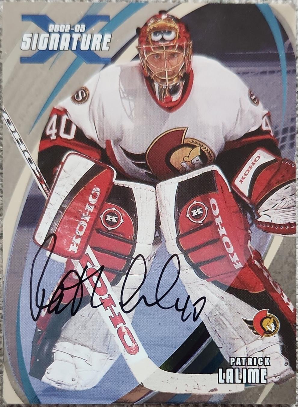Patrick Lalime #35 2002 In The Game Be A Player Signature Series Hockey