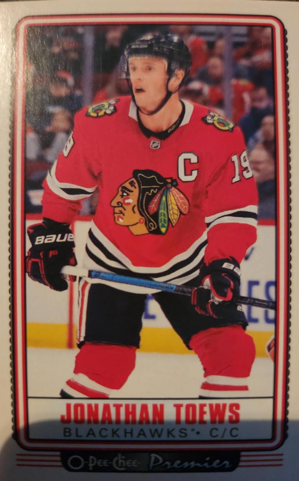 Jonathan Toews #P-3 Hockey Cards 2021 O Pee Chee Premier Tallboys