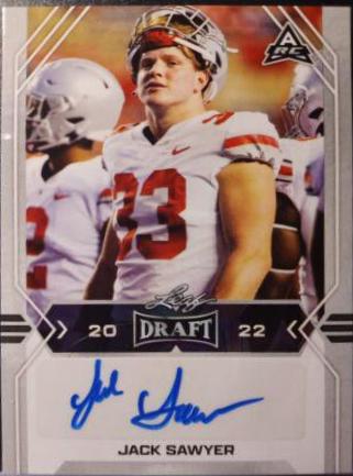 Jack Sawyer #BA-JS2 2022 Leaf Draft Autographs Football