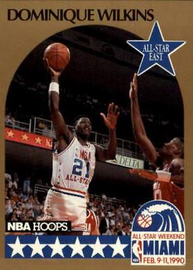 Dominique Wilkins All Star #12 Basketball Cards 1990 Hoops