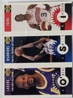 Iverson, O'Neal, Smith Basketball Cards 1996 Collector's Choice Mini