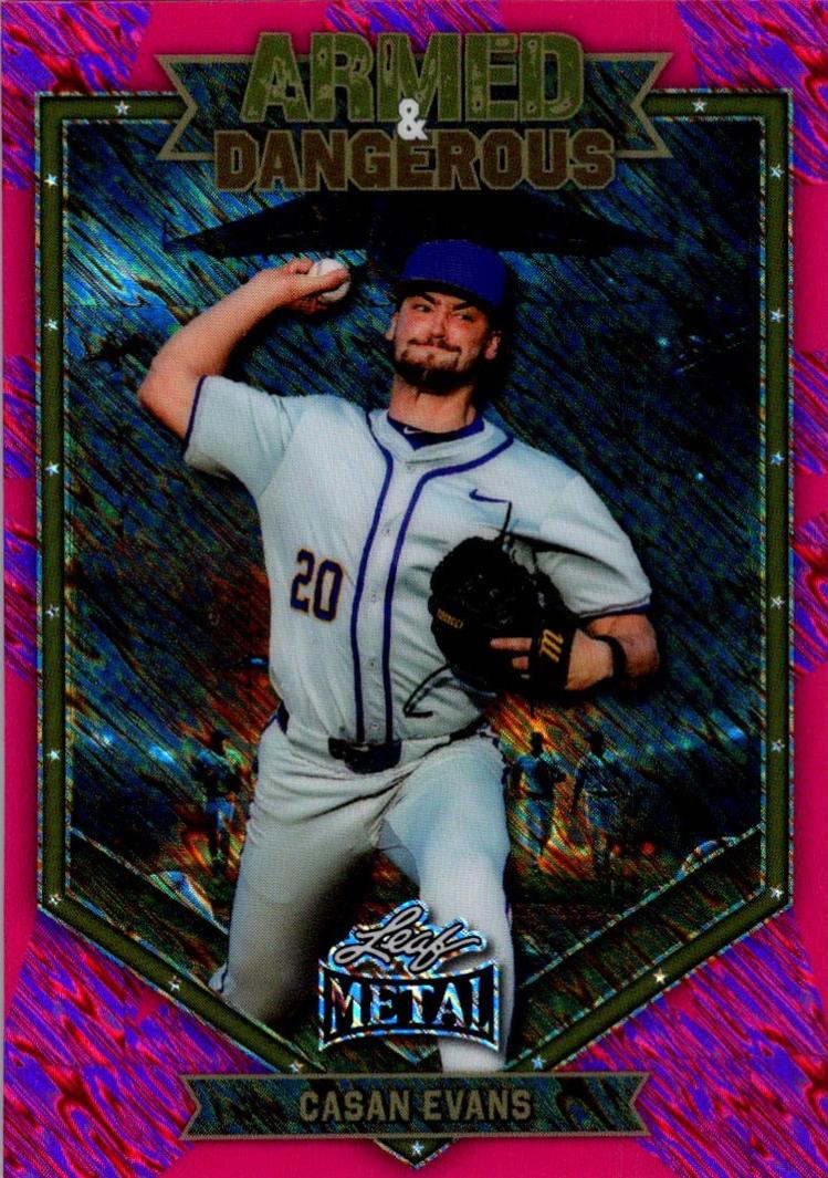 Casan Evans #ARB-10 2026 Leaf Metal Armed And Dangerous War Baseball