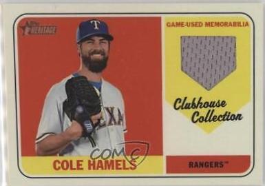 Cole Hamels #CH Baseball Cards 2018 Topps Heritage Clubhouse Collection Relics