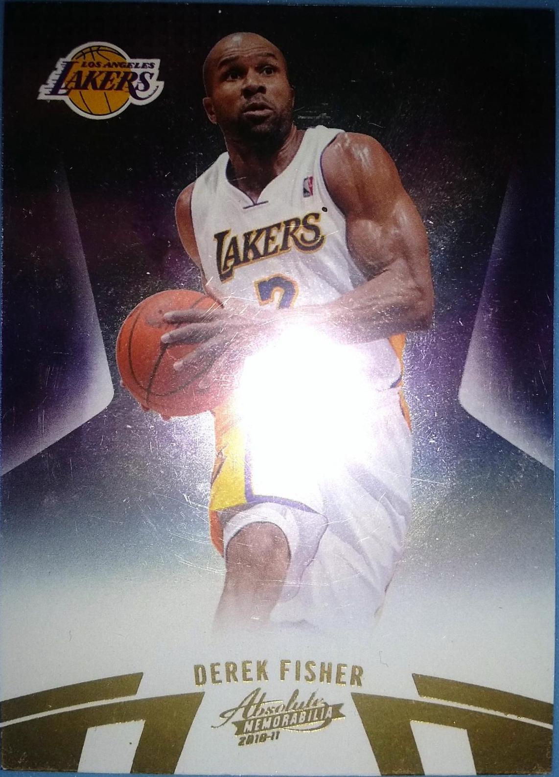 Derek Fisher #84 Basketball Cards 2011 Panini Gold Standard Golden 50 Memorablia