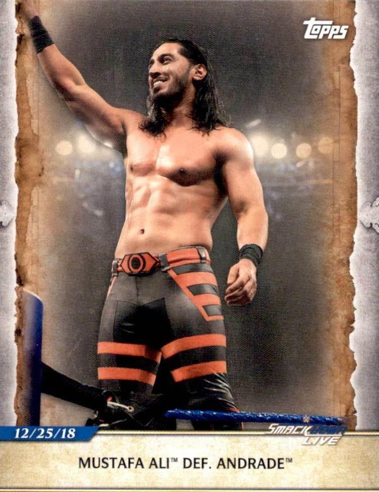 Mustafa Ali Def. Andrade #76 Wrestling Cards 2020 Topps WWE Road to WrestleMania
