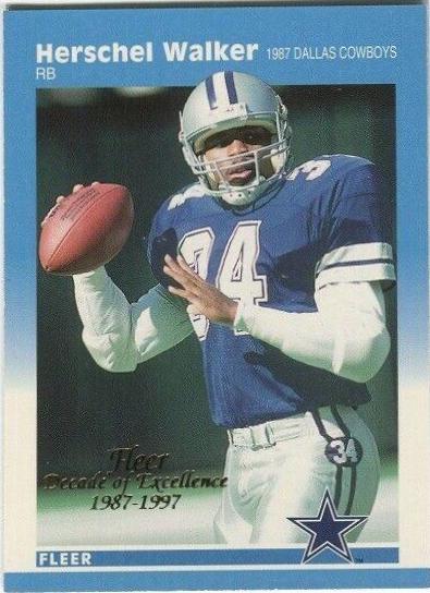 Herschel Walker #9 Football Cards 1997 Fleer Decade of Excellence