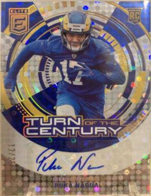 Puka Nacua #TC-PUK Football Cards 2023 Panini Donruss Elite Turn of the Century Autographs