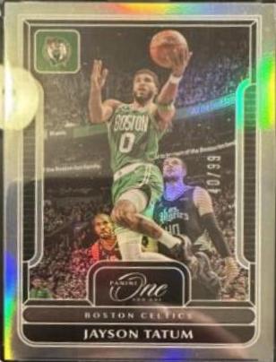 Jayson Tatum #5 Basketball Cards 2022 Panini One and One