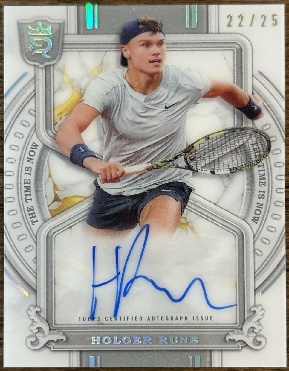 Holger Rune #TN-HR Tennis Cards 2024 Topps Royalty The Time Is Now Autograph