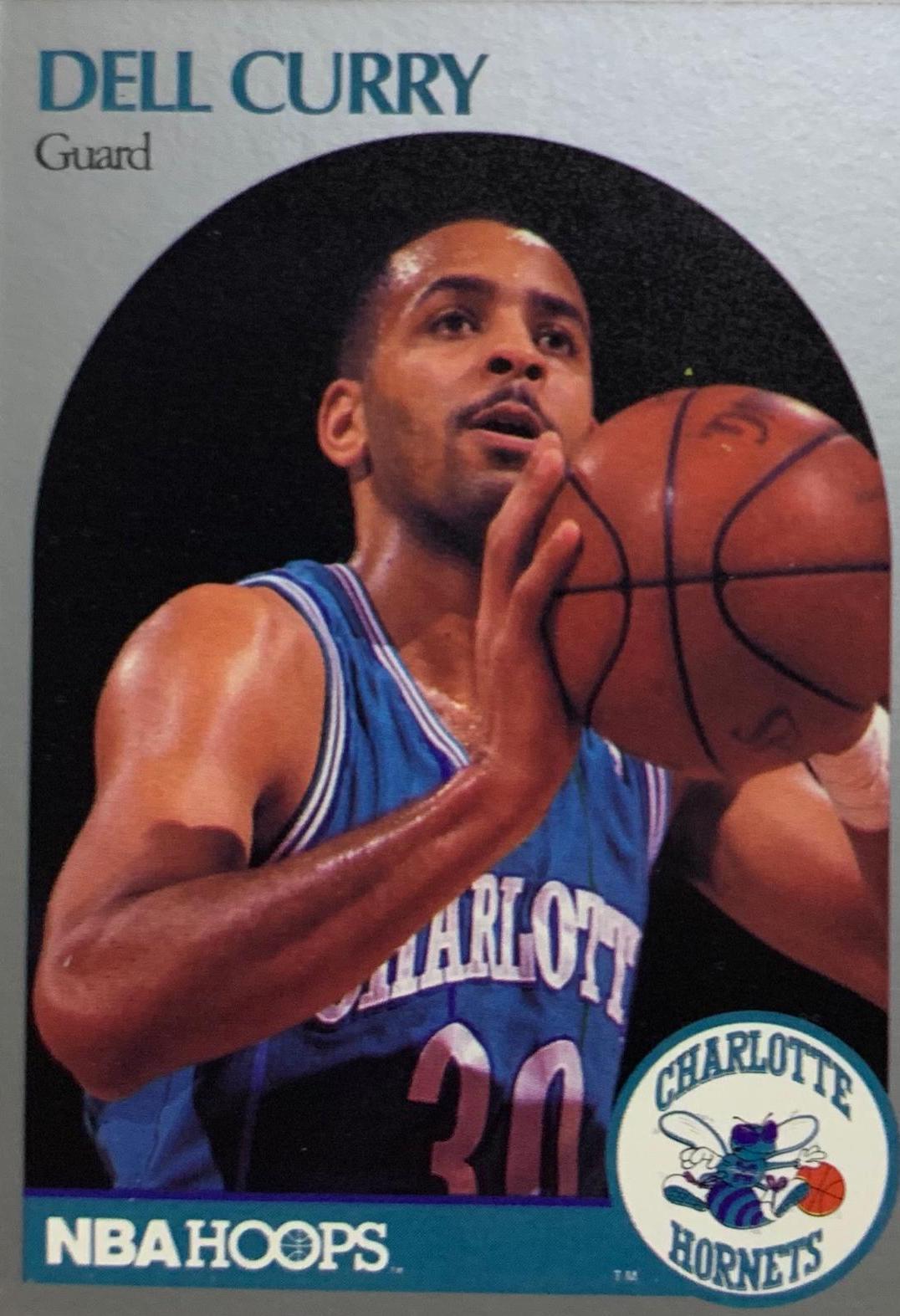Dell Curry #52 Basketball Cards 1990 Hoops