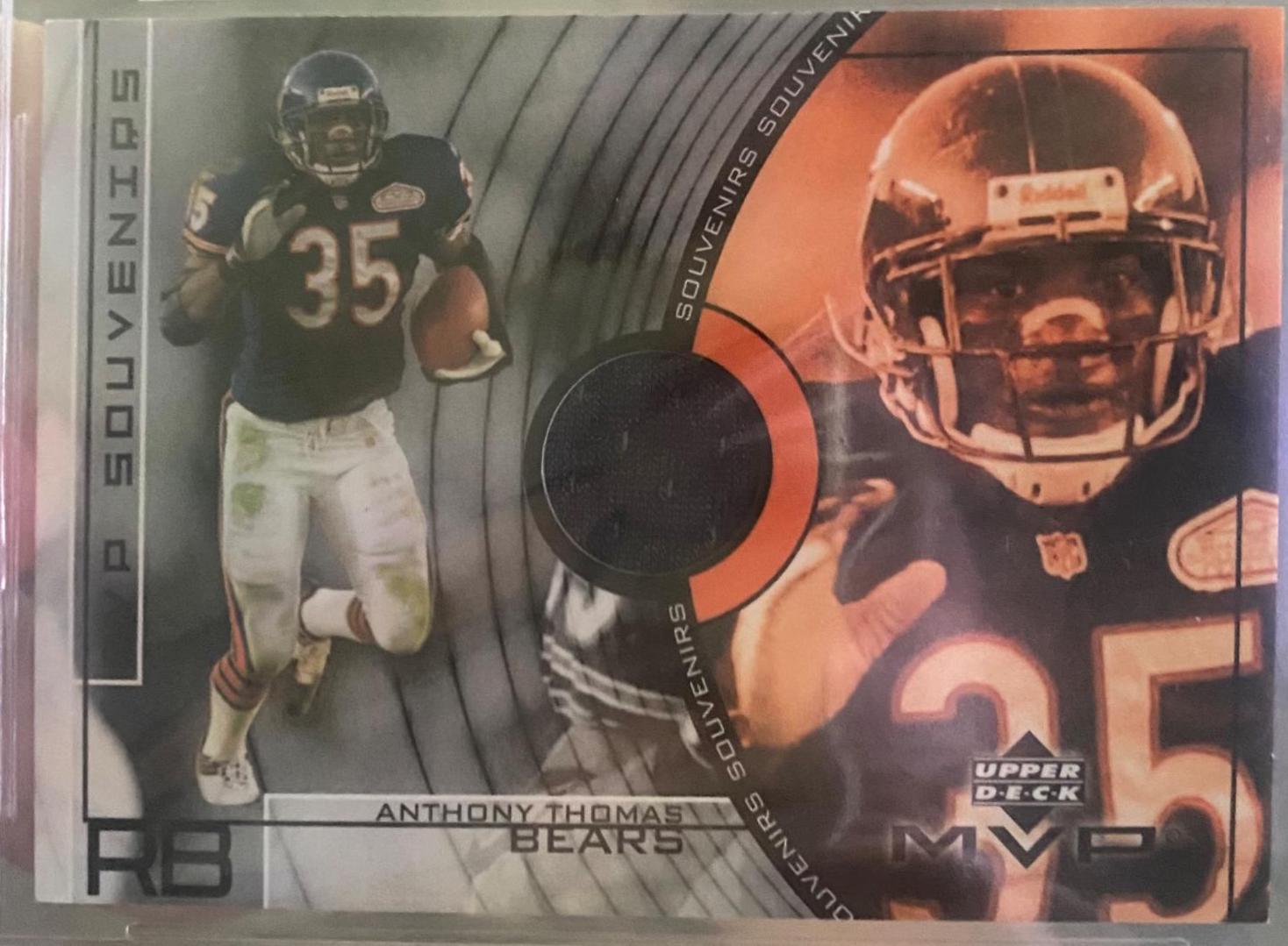 Anthony Thomas #SS-AT Football Cards 2002 Upper Deck MVP Game Used Souvenirs