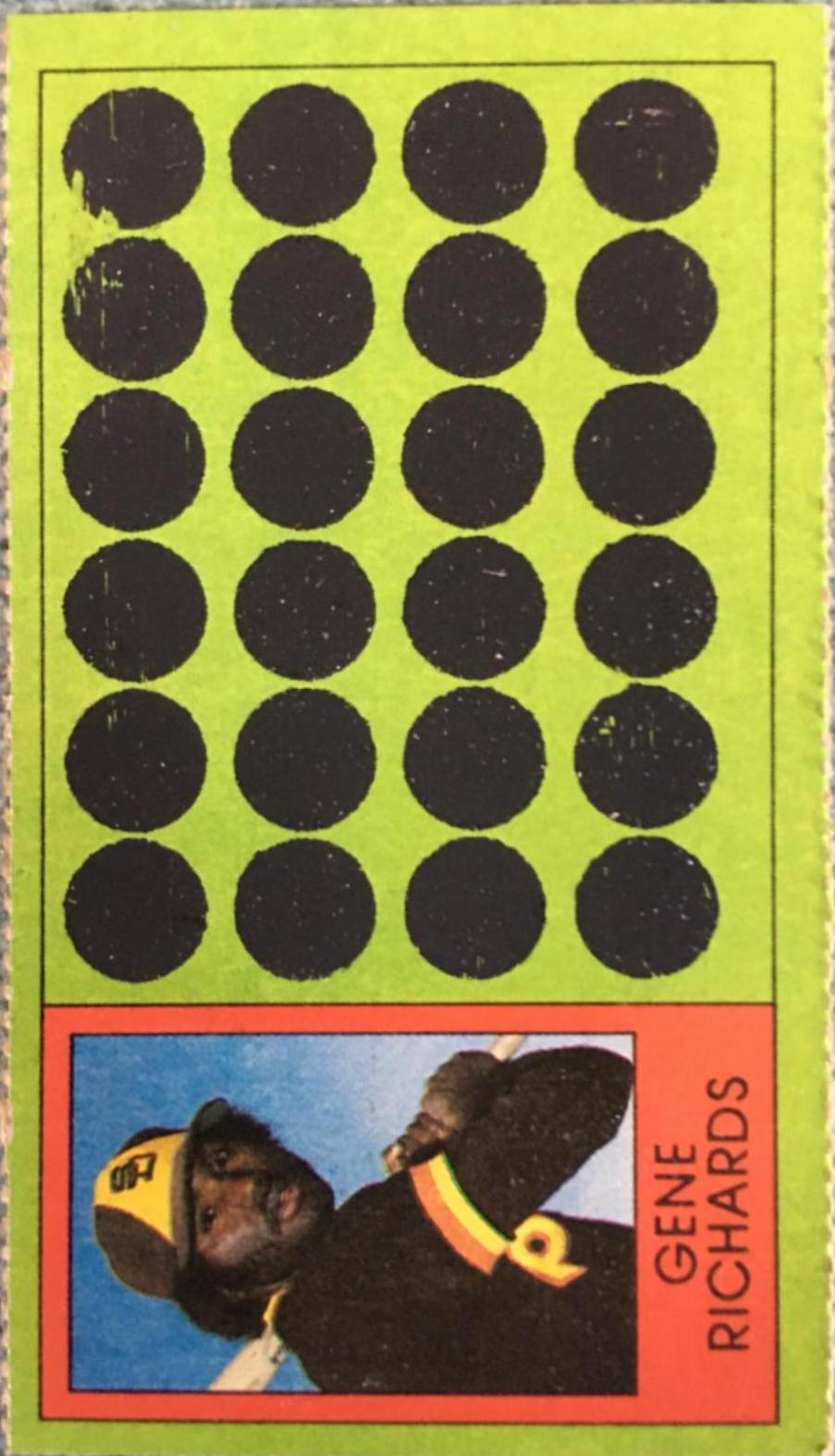 Gene Richards #86 1981 Topps Scratch Offs Baseball