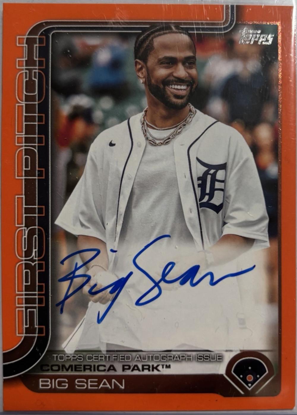 Big Sean [Orange] #FPA-BIGS Prices | 2025 Topps Update First Pitch