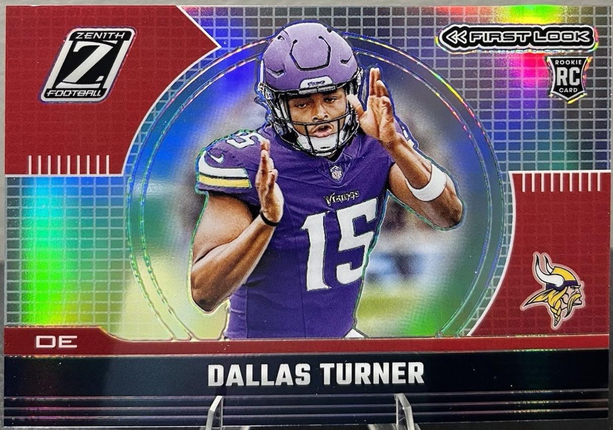 Dallas Turner #20 Football Cards 2024 Panini Zenith First Look