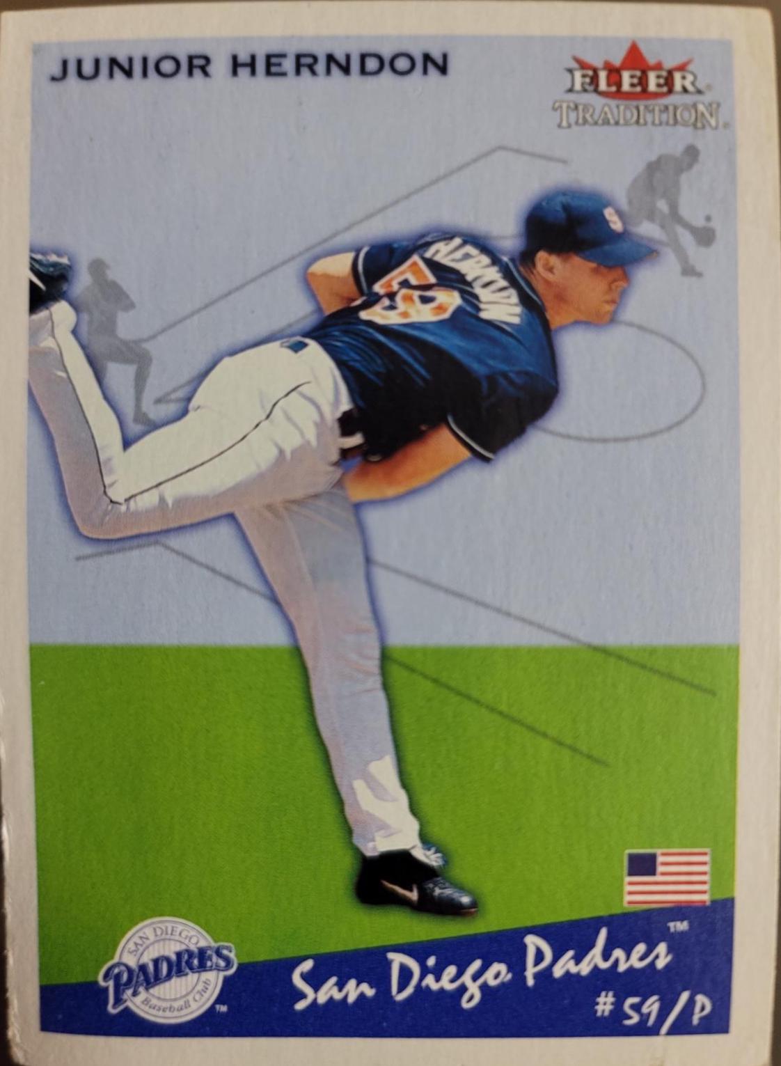 Junior Herndon #119 Baseball Cards 2002 Fleer Tradition