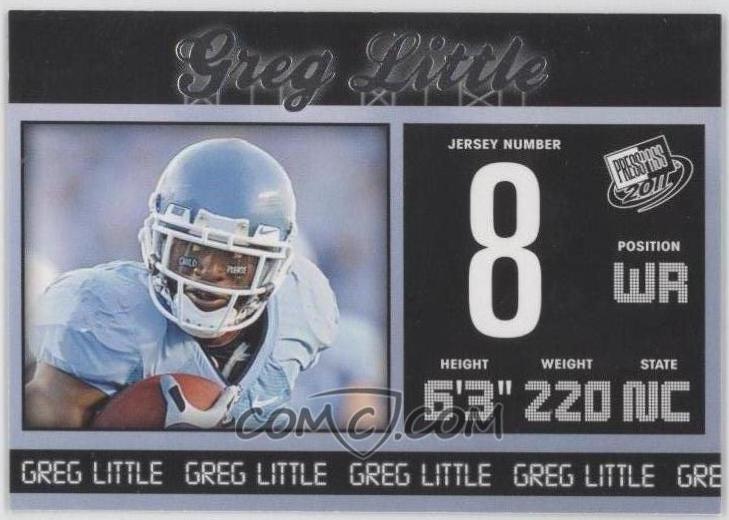 Greg Little #25 Football Cards 2011 Press Pass