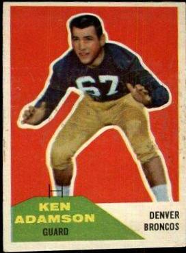 Ken Adamson #33 Football Cards 1960 Fleer