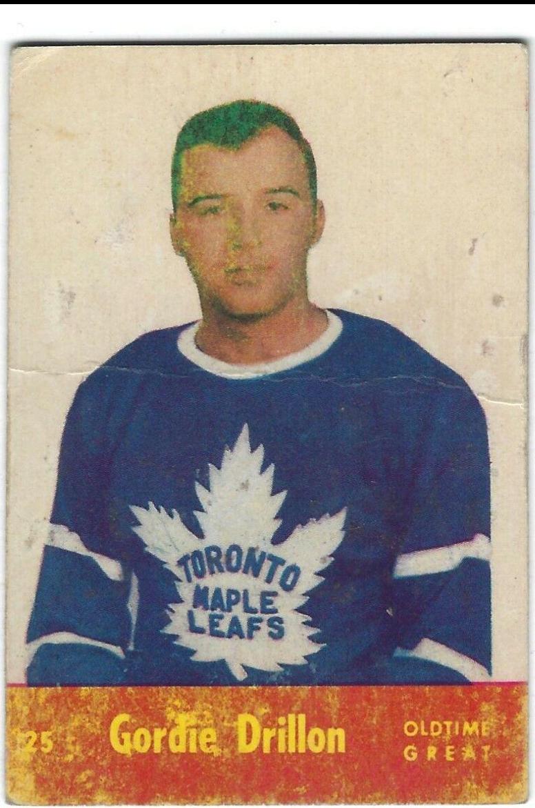 Gordie Drillon #25 Hockey Cards 1955 Parkhurst