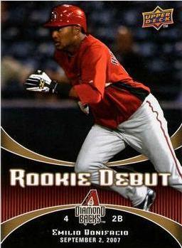 Emilio Bonifacio #1 Baseball Cards 2008 Upper Deck Rookie Debut