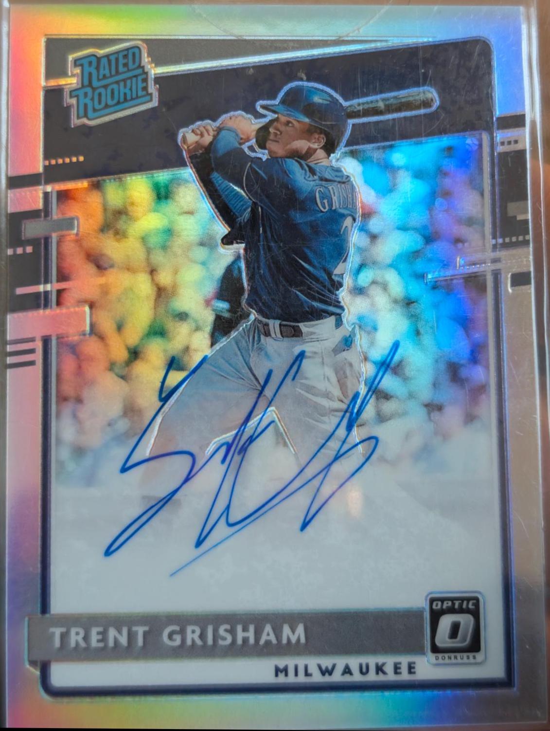 Trent Grisham #RRS-TG Baseball Cards 2020 Panini Donruss Optic Rated Rookies Signatures