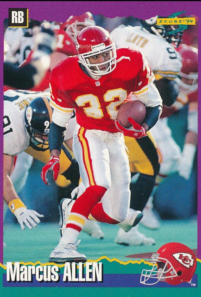 Marcus Allen #19 Football Cards 1994 Panini Score