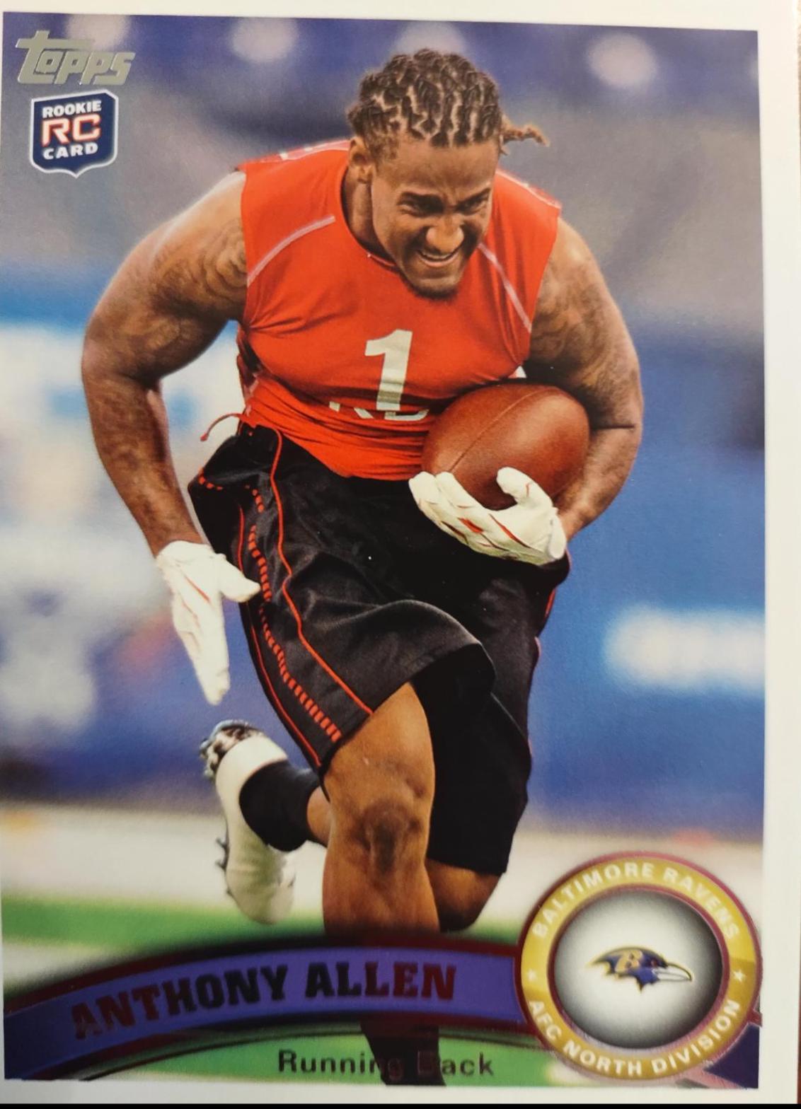 Anthony Allen #82 Football Cards 2011 Topps
