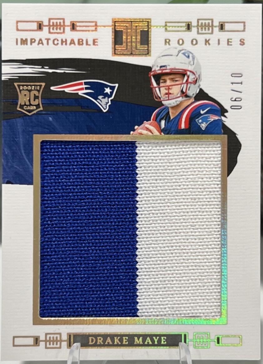 Drake Maye #3 Football Cards 2024 Panini Impeccable ImPatchable Rookie