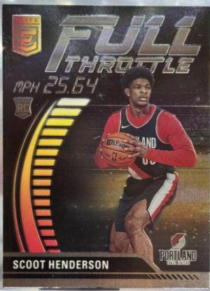 Scoot Henderson #2 Basketball Cards 2023 Donruss Elite Full Throttle