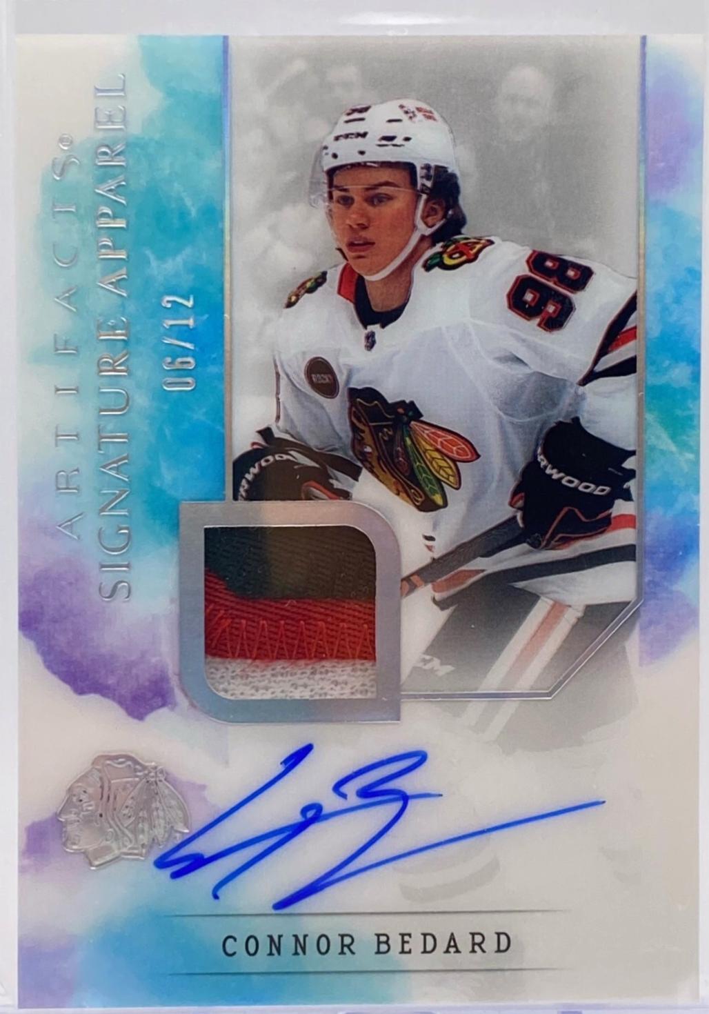 Connor Bedard #SA-CB Hockey Cards 2024 Upper Deck Artifacts Signature Apparel
