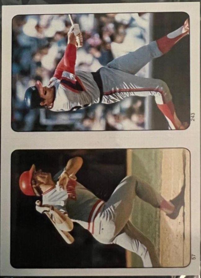 Pete Rose, Carlton Fisk Baseball Cards 1985 Topps Stickers