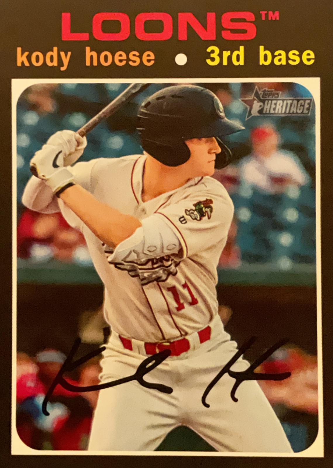 Kody Hoese #3 Baseball Cards 2020 Topps Heritage Minor League