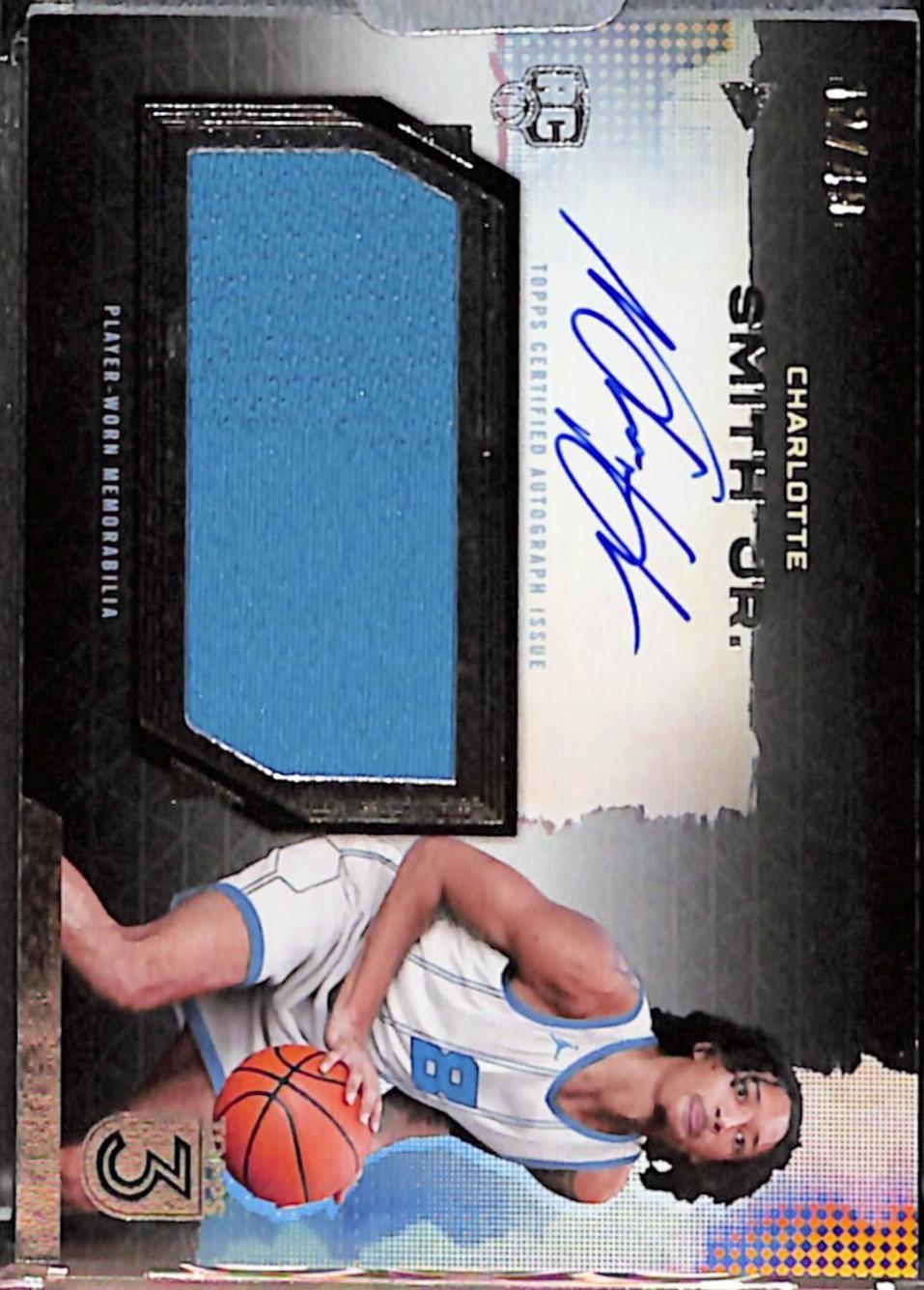 Nick Smith Jr. #RRA-NS Basketball Cards 2023 Topps Three Rookie Relics Autograph Prime