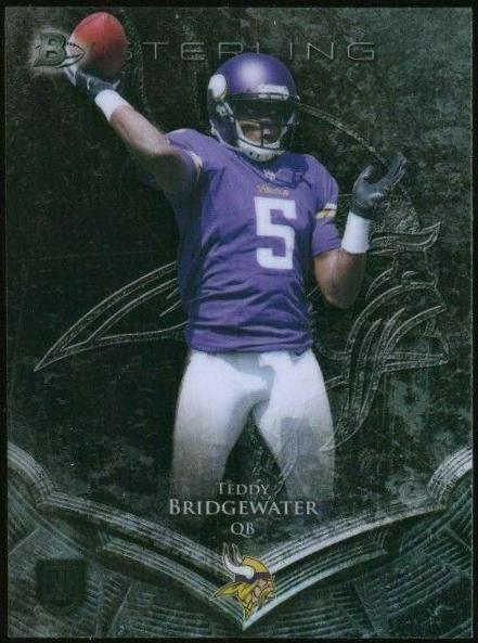 Teddy Bridgewater #3 Football Cards 2014 Bowman Sterling