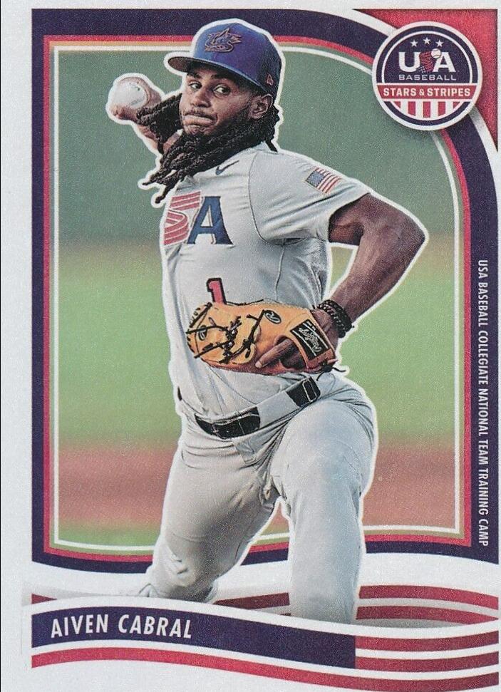 Aiven Cabral #112 Baseball Cards 2024 Panini Stars & Stripes
