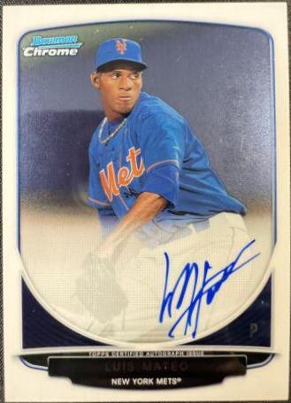 Luis Mateo #BCALMA 2013 Bowman Chrome Prospect Autograph Baseball