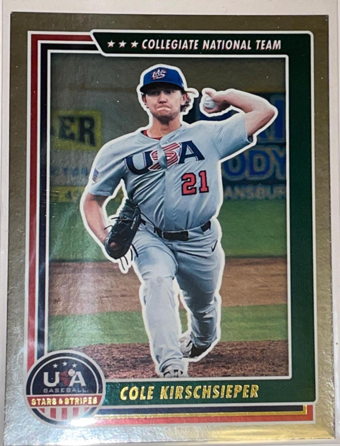 Cole Kirschsieper #46 Baseball Cards 2022 Panini Stars & Stripes USA