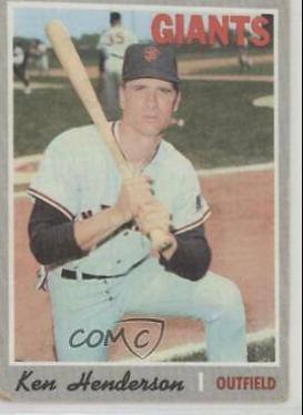 Ken Henderson #298 Baseball Cards 1970 Topps
