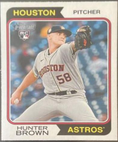 Hunter Brown #316 Baseball Cards 2023 Topps Heritage
