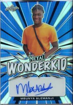 Mbunya Alemanji #WK-MA1 2022 Leaf Metal Wonderkid Autographs Soccer