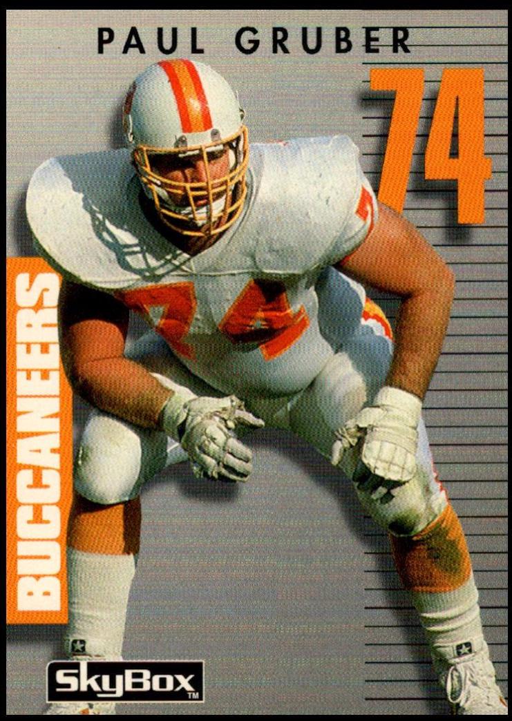 Paul Gruber #18 Football Cards 1992 Skybox Primetime