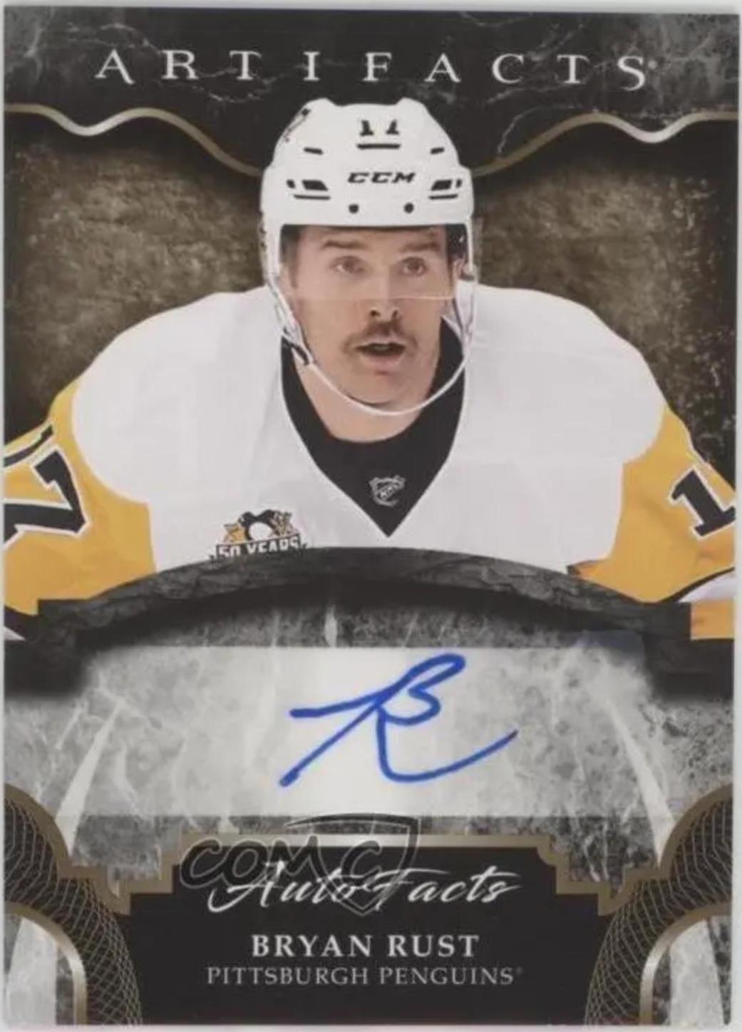 Bryan Rust #A-RU Hockey Cards 2018 Upper Deck Artifacts Autofacts