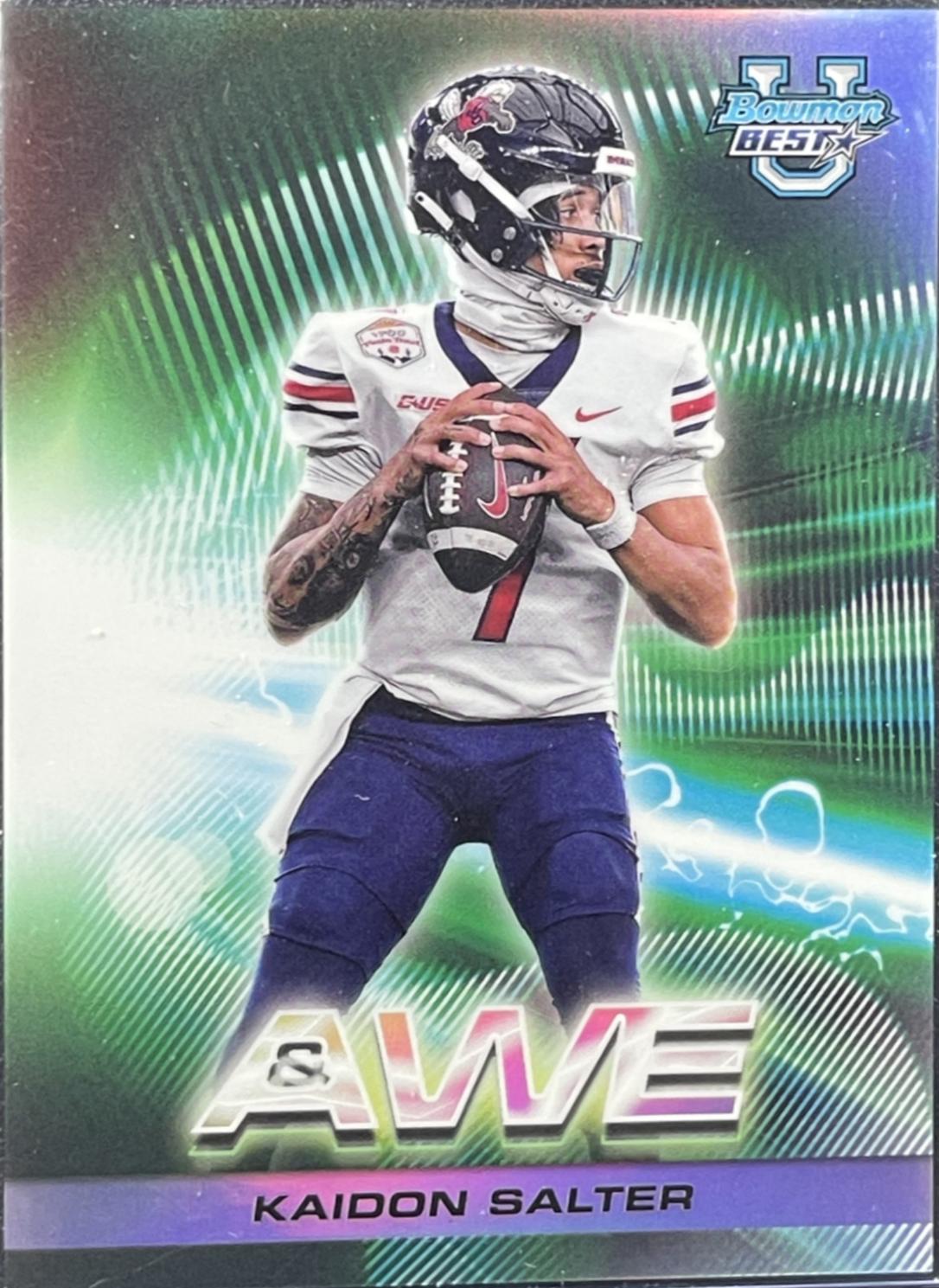 Kaidon Salter #SA-25 Football Cards 2024 Bowman Best University Shock and Awe